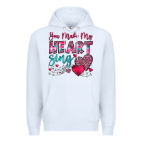 White you make my heart sing Premium Hoodie - OliviaCreatesArt
