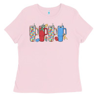 Bubblegum Pink autism Ladies Tee - MaliasSmallBusiness