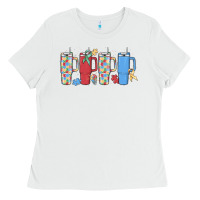 White autism Ladies Tee - MaliasSmallBusiness