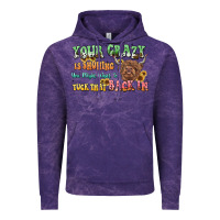 Cloud Purple your crazy is showing cow Vintage Hoodie - LillyAllenDesigns