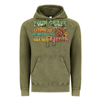 Vintage Olive your crazy is showing cow Vintage Hoodie - LillyAllenDesigns