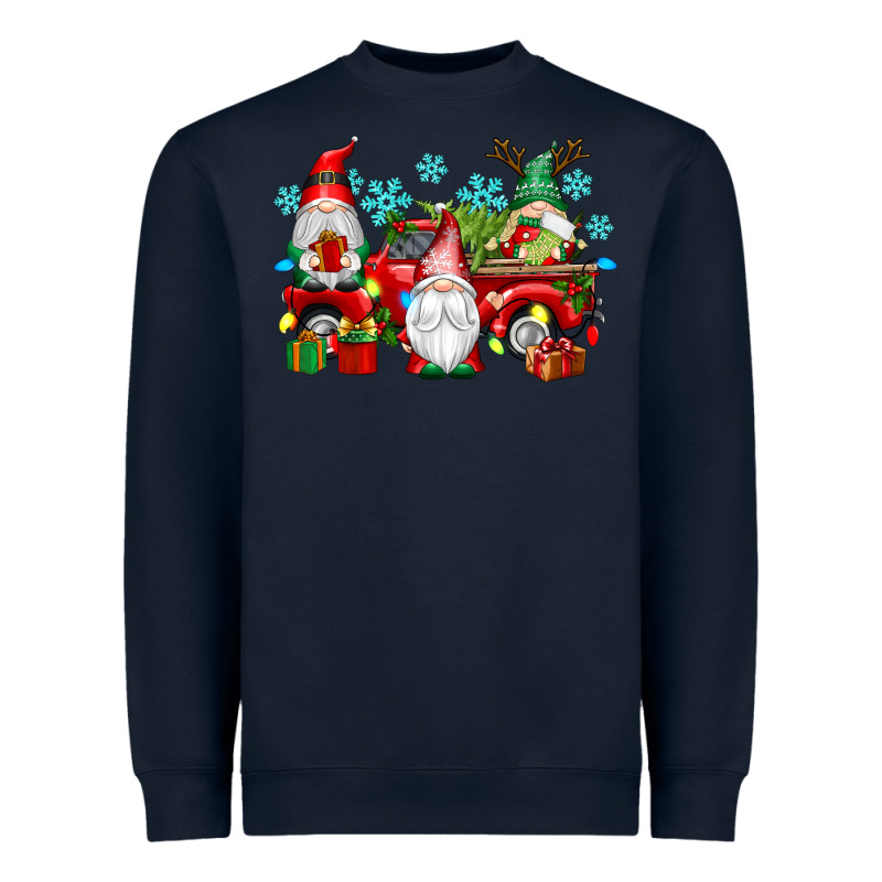Christmas Gnome Truck Heavyweight Sweatshirt by texasbilliewilder | Teevron