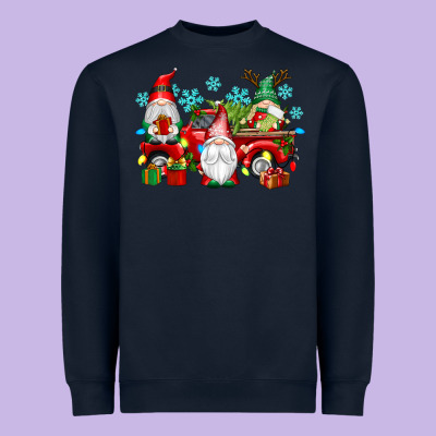 Christmas Gnome Truck Heavyweight Sweatshirt Designed By Texasbilliewilder