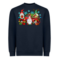 Navy christmas gnome truck Heavyweight Sweatshirt - texasbilliewilder