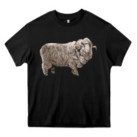 Black rambouillet sheep Heavy Core Tee - LillyAllenDesigns