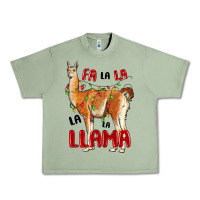 Oil Green christmas llama Urban Heavy Tee - LillyAllenDesigns