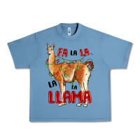 Pebble Blue christmas llama Urban Heavy Tee - LillyAllenDesigns