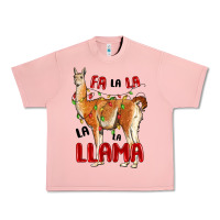 Salmon christmas llama Urban Heavy Tee - LillyAllenDesigns
