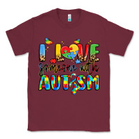 Burgundy i love someone with autism Classic Tee - LillyAllenDesigns