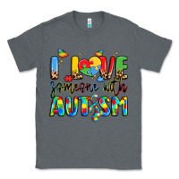 Charcoal Heather i love someone with autism Classic Tee - LillyAllenDesigns