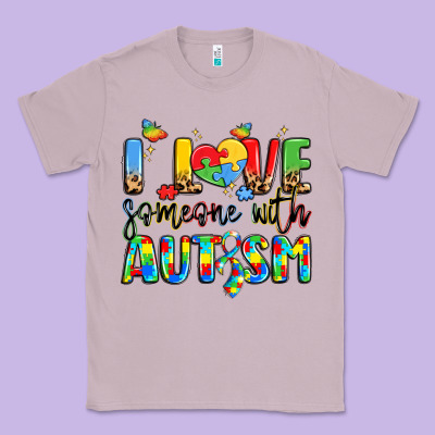 I Love Someone With Autism Classic Tee Designed By Lillyallendesigns