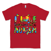 Red i love someone with autism Classic Tee - LillyAllenDesigns