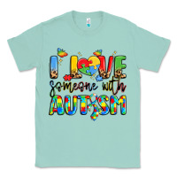 Seafoam i love someone with autism Classic Tee - LillyAllenDesigns