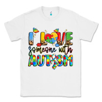 White i love someone with autism Classic Tee - LillyAllenDesigns