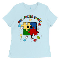 Baby Blue one puzzle bougie Ladies Tee - MaliasSmallBusiness