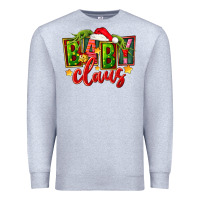 Heather Grey christmas baby claus Premium Sweatshirt - FaDigitalArtStudio