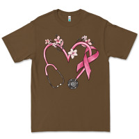 Cacao stethoscope nurse medical breast cancer awareness Premium Tee - MaliasSmallBusiness