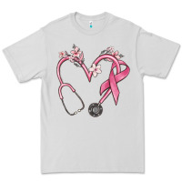 Dove Grey stethoscope nurse medical breast cancer awareness Premium Tee - MaliasSmallBusiness