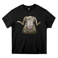 Black rambouillet sheep head Heavy Core Tee - LillyAllenDesigns