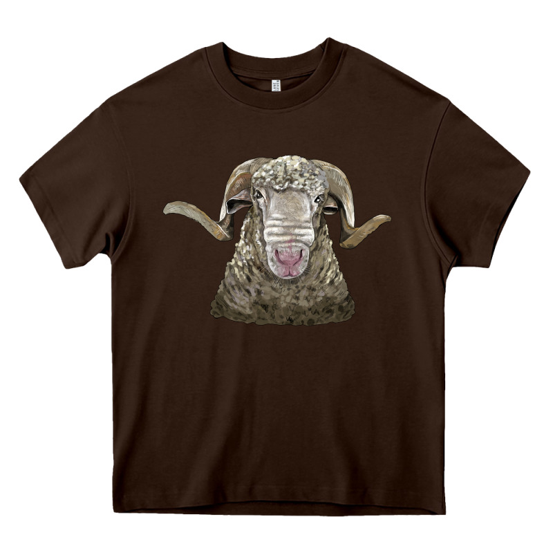 Rambouillet Sheep Head Heavy Core Tee by LillyAllenDesigns | Teevron