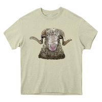 Mossy rambouillet sheep head Heavy Core Tee - LillyAllenDesigns