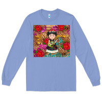 Colony Blue Mexican girl Long Sleeve Tee - RanaPortraitStore