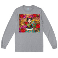 Heather Grey Mexican girl Long Sleeve Tee - RanaPortraitStore
