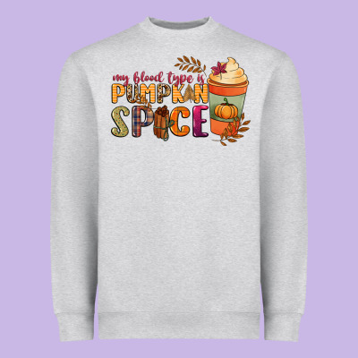 My Blood Type Is Pumpkin Spice Heavyweight Sweatshirt Designed By Nancycooperartshop