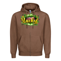 Chestnut St. Patrick's Day lips lucky Zipper Hoodie - HowdyJamesFarm
