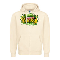 St. Patrick's Day Lips Lucky Zipper Hoodie | Teevron
