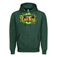 Sports Green St. Patrick's Day lips lucky Zipper Hoodie - HowdyJamesFarm