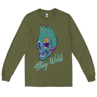 Army Green Stay Wild Long Sleeve Tee - Bettercallsaul