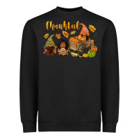 Black Thankful afro gnome Heavyweight Sweatshirt - NancyCooperArtShop