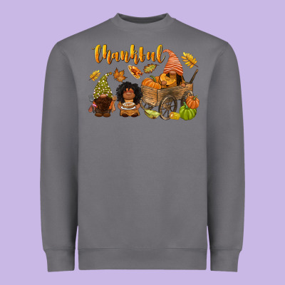 Thankful Afro Gnome Heavyweight Sweatshirt Designed By Nancycooperartshop