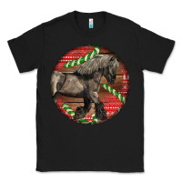Black Belgian Horse Christmas Classic Tee - LillyAllenDesigns