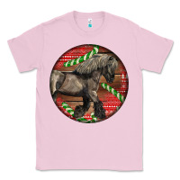 Bubblegum Pink Belgian Horse Christmas Classic Tee - LillyAllenDesigns