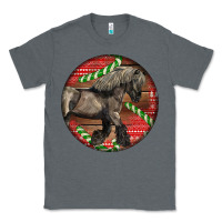 Charcoal Heather Belgian Horse Christmas Classic Tee - LillyAllenDesigns