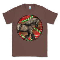 Chestnut Belgian Horse Christmas Classic Tee - LillyAllenDesigns