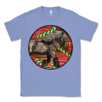 Colony Blue Belgian Horse Christmas Classic Tee - LillyAllenDesigns