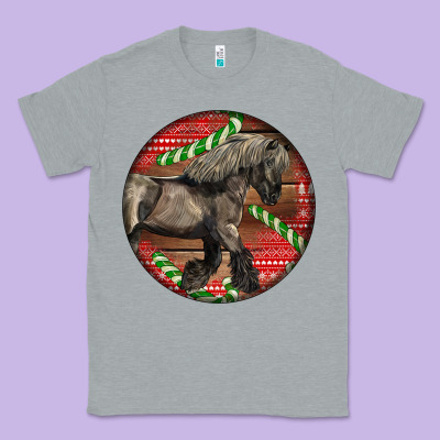 Belgian Horse Christmas Classic Tee Designed By Lillyallendesigns
