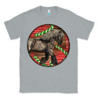 Heather Grey Belgian Horse Christmas Classic Tee - LillyAllenDesigns