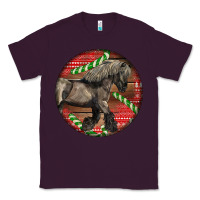 Plum Belgian Horse Christmas Classic Tee - LillyAllenDesigns