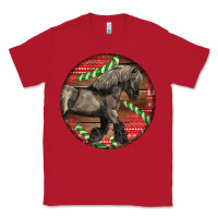 Red Belgian Horse Christmas Classic Tee - LillyAllenDesigns