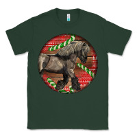 Sports Green Belgian Horse Christmas Classic Tee - LillyAllenDesigns