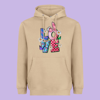 Easter Love Heavyweight Hoodie Designed By Fadigitalartstudio