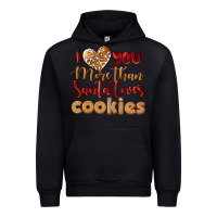 Black i love you more than santa loves cookies Urban Hoodie - LillyAllenDesigns
