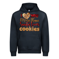 Navy i love you more than santa loves cookies Urban Hoodie - LillyAllenDesigns