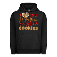 Pigment Black i love you more than santa loves cookies Urban Hoodie - LillyAllenDesigns