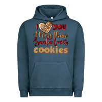 Pigment Midnight Navy i love you more than santa loves cookies Urban Hoodie - LillyAllenDesigns
