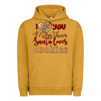 Pigment Peanut Butter i love you more than santa loves cookies Urban Hoodie - LillyAllenDesigns